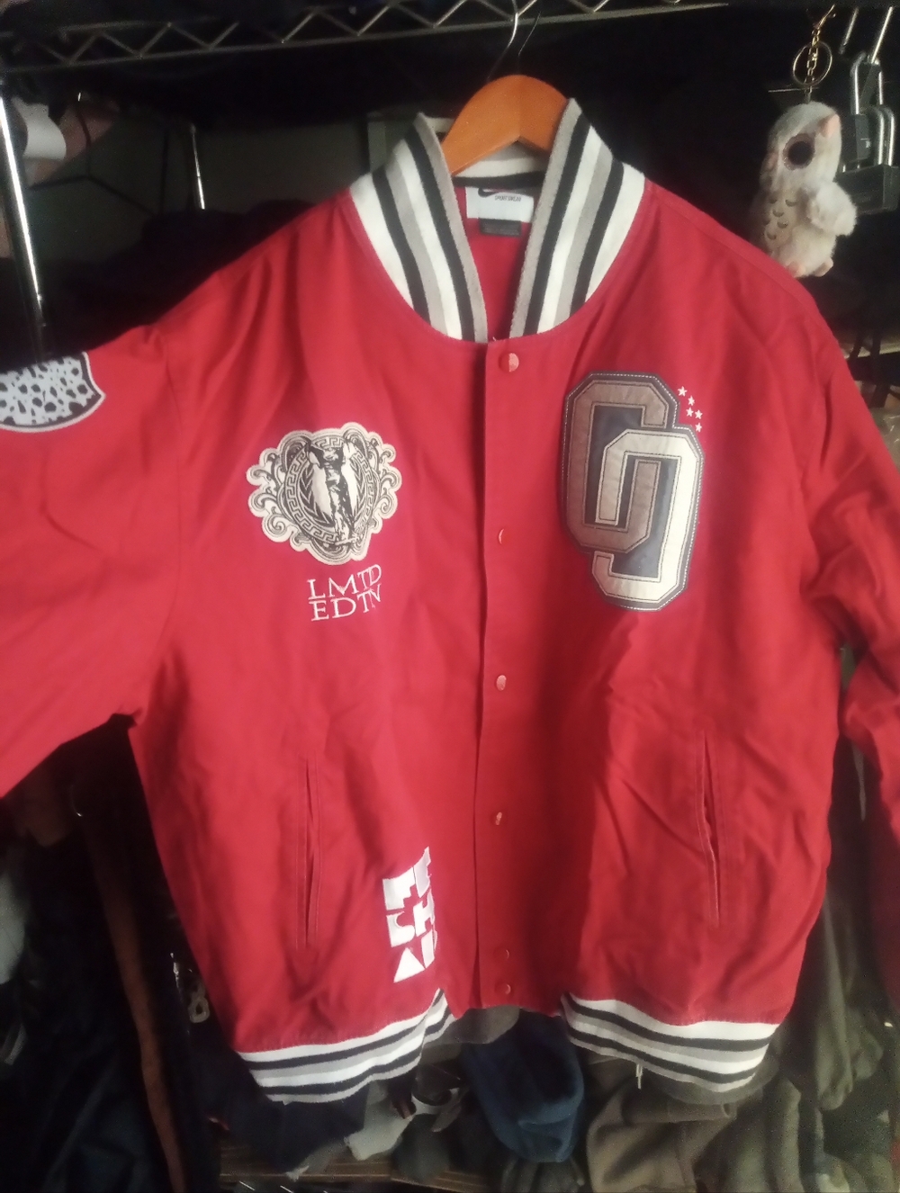 Nike XXL Red Sleeve Jacket with White Elephant & Roman Numerals